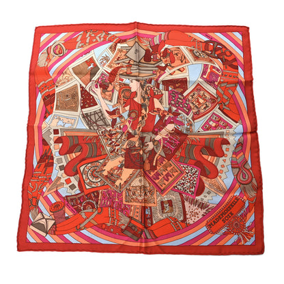 Hermes Silk Jersey Mademoiselle Soie Pocket Square Scarf 1 of 4