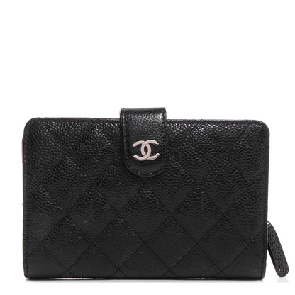 Chanel Caviar Quilted Zipped Pocket Wallet Black 1 of 7