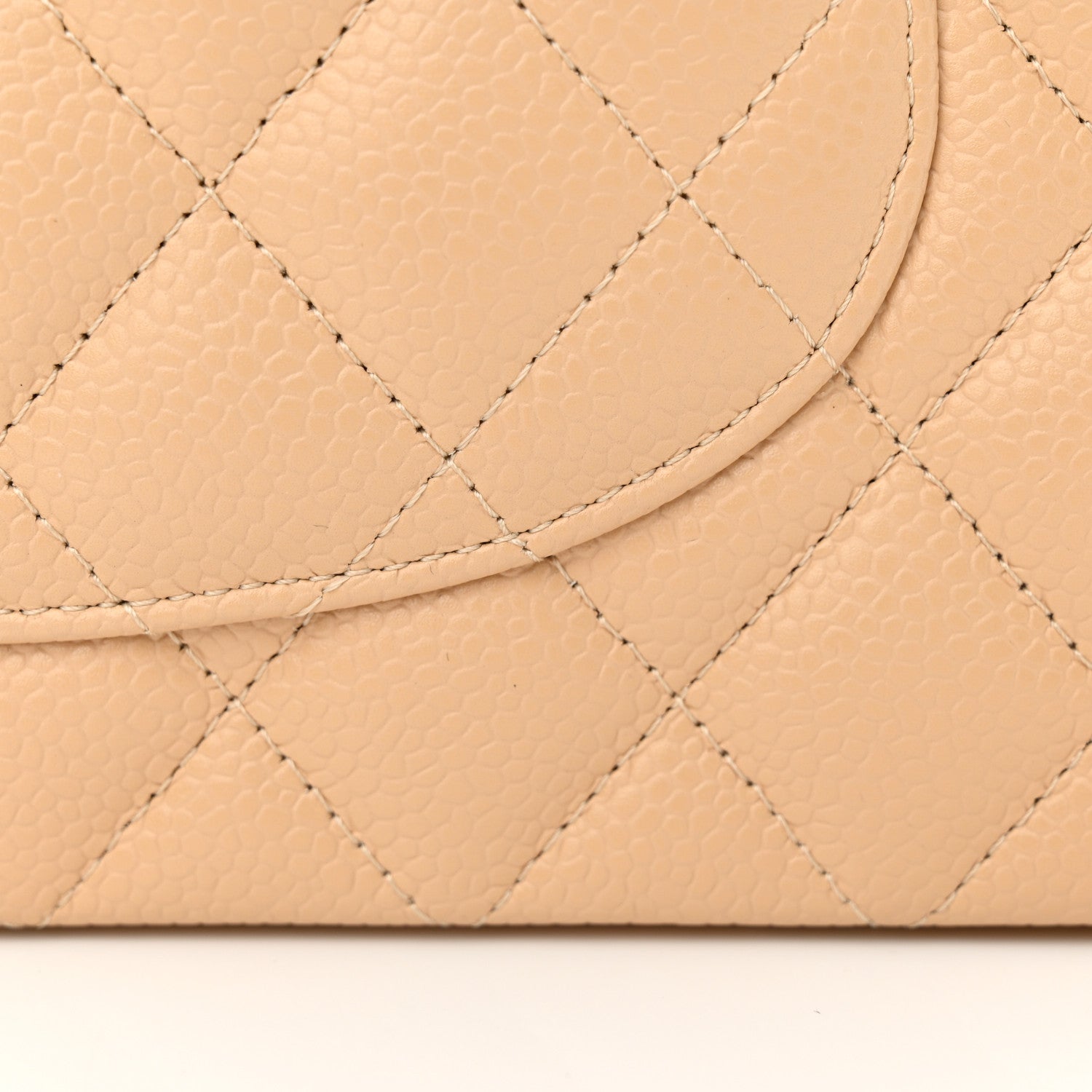 Chanel Caviar Quilted Medium Double Flap Beige 12 of 13