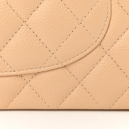 Chanel Caviar Quilted Medium Double Flap Beige 12 of 13