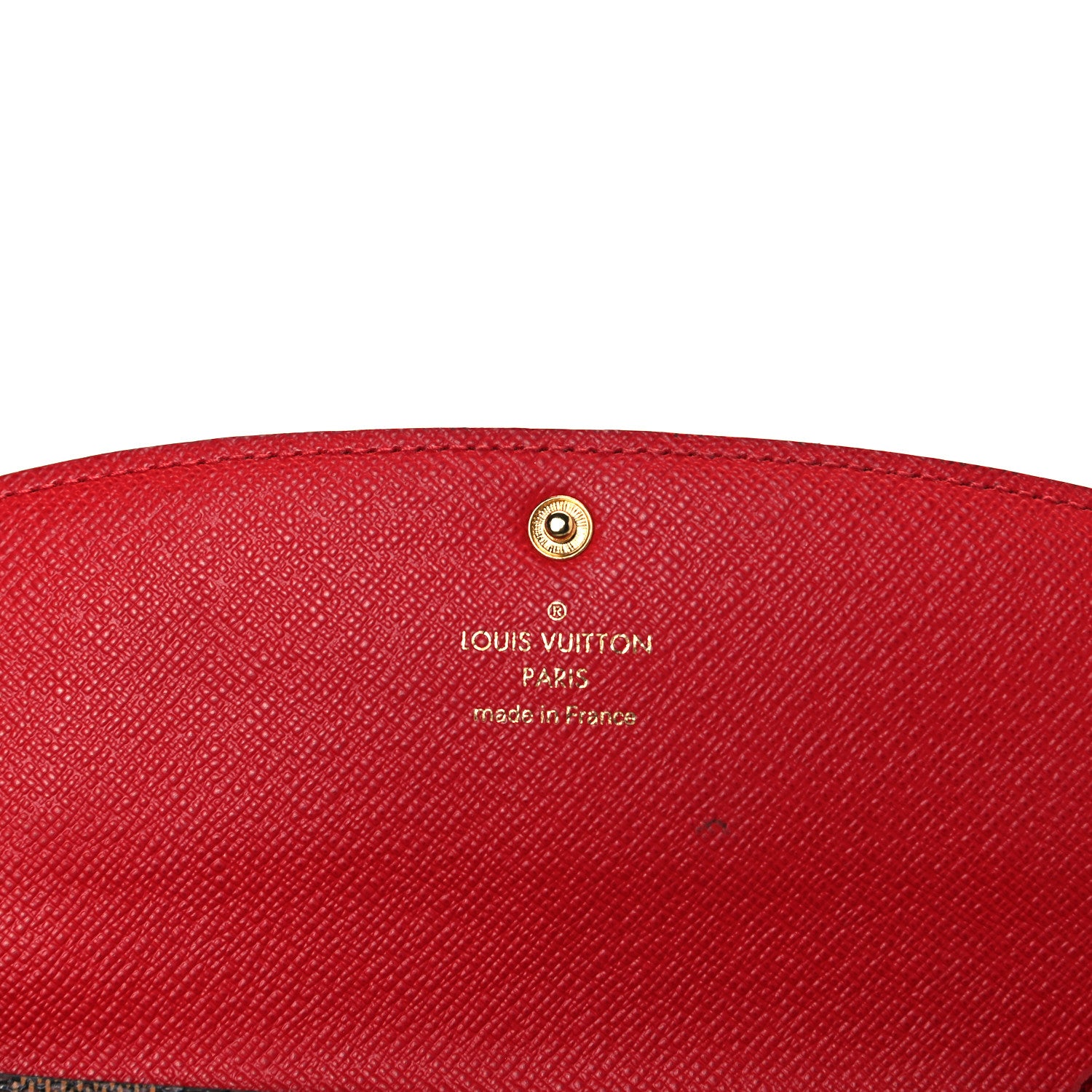 Louis Vuitton Damier Ebene Emilie Wallet Red 11 of 16