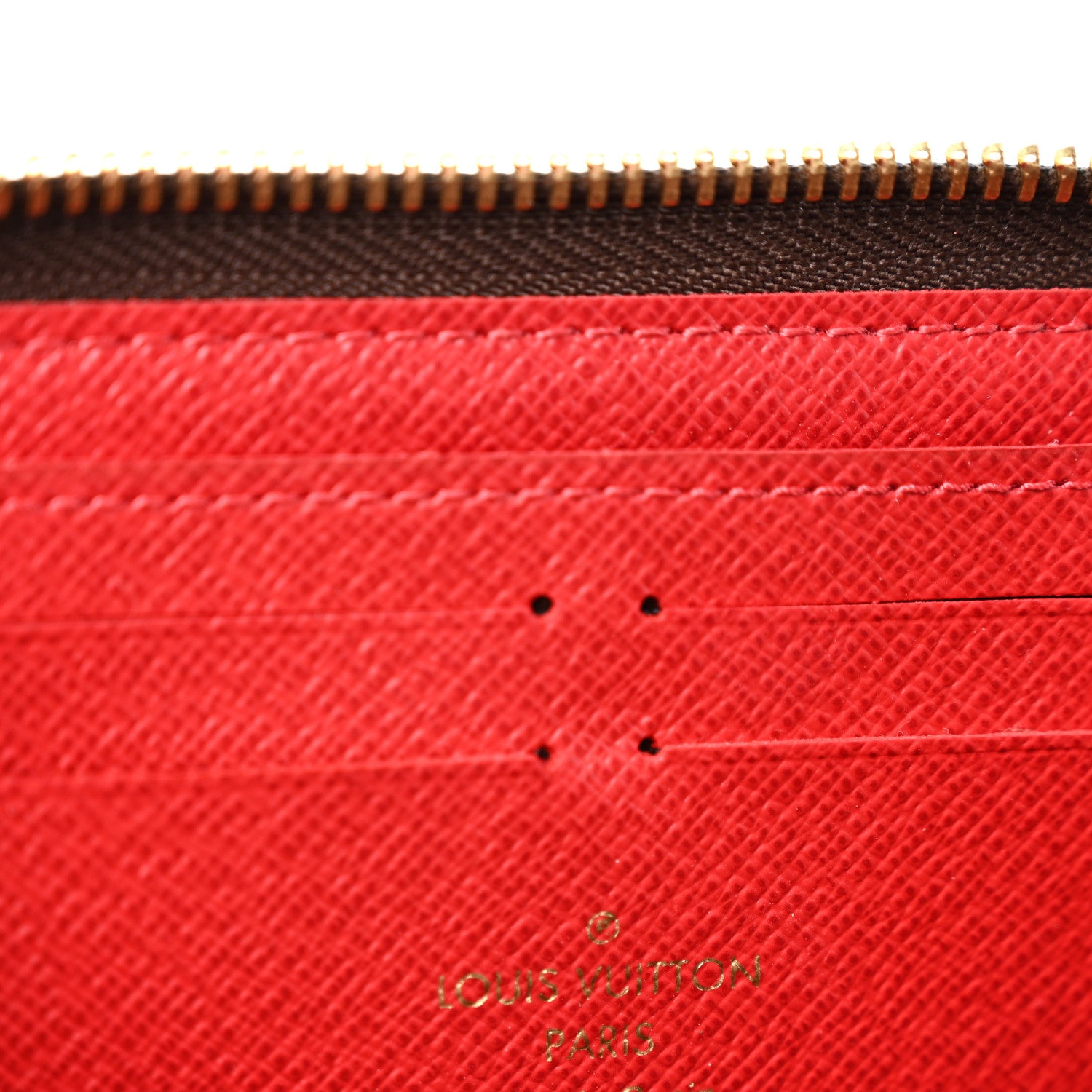 Louis Vuitton Damier Ebene Clemence Wallet Cherry 6 of 9