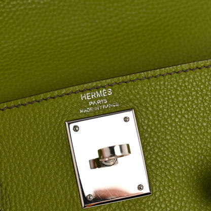 Hermes Taurillon Clemence Kelly Retourne 28 Vert Anis 6 of 14