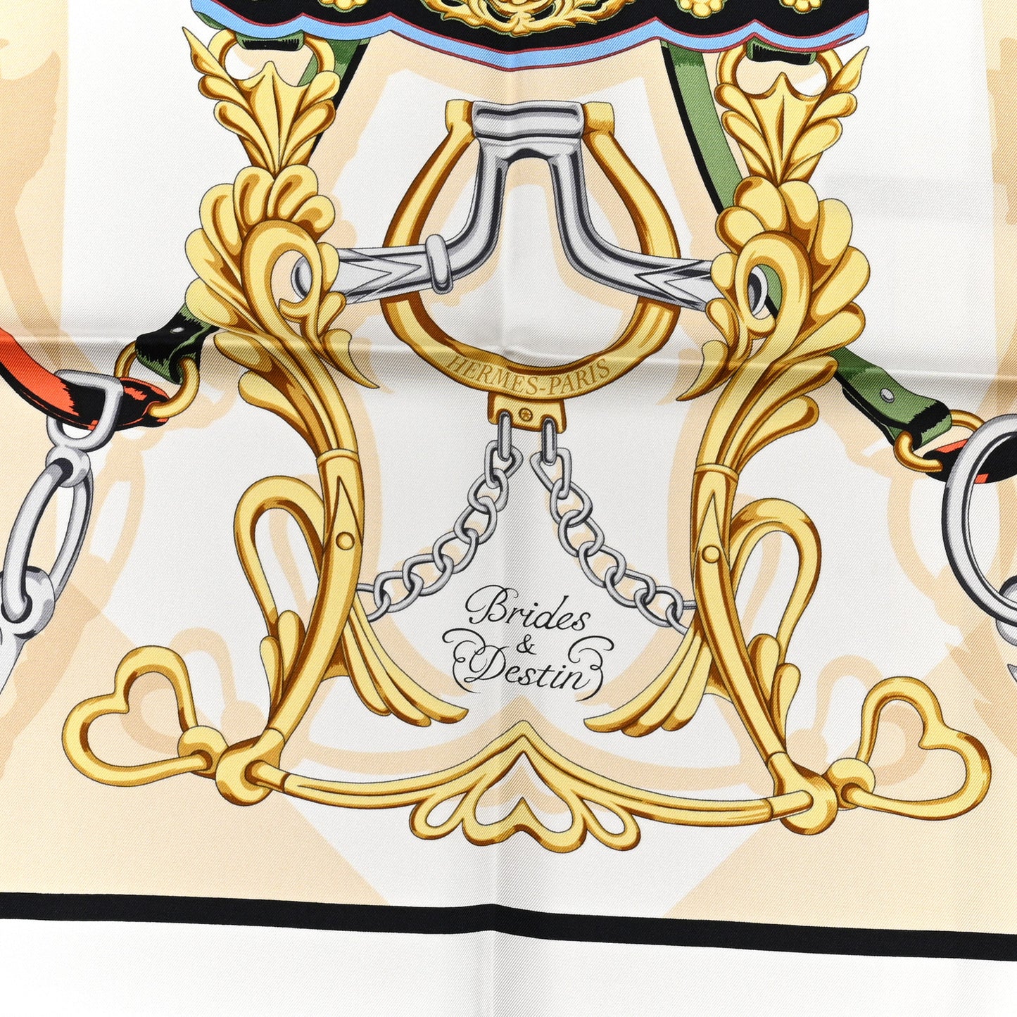 Silk Brides Et Destin Scarf 90 White Marine Multicolor