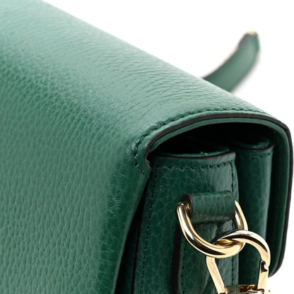 Gucci Dollar Calfskin Interlocking G Crossbody Bag Emerald 18 of 18