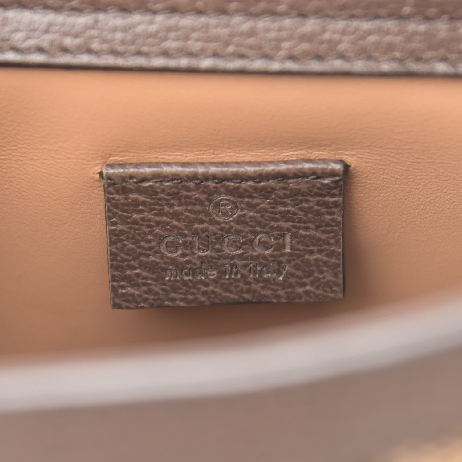 Gucci Monogram Jumbo GG Textured Dollar Calfskin Mini Diana Tote Bag Camel Ebony New Acero 6 of 10