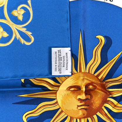 Hermes Silk Astrologie Scarf 90 Bleu Cobalt Vieil 2 of 3