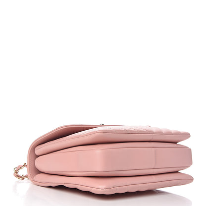 Chanel Lambskin Chevron Quilted Small Trendy CC Dual Handle Flap Bag Light Pink 4 of 13