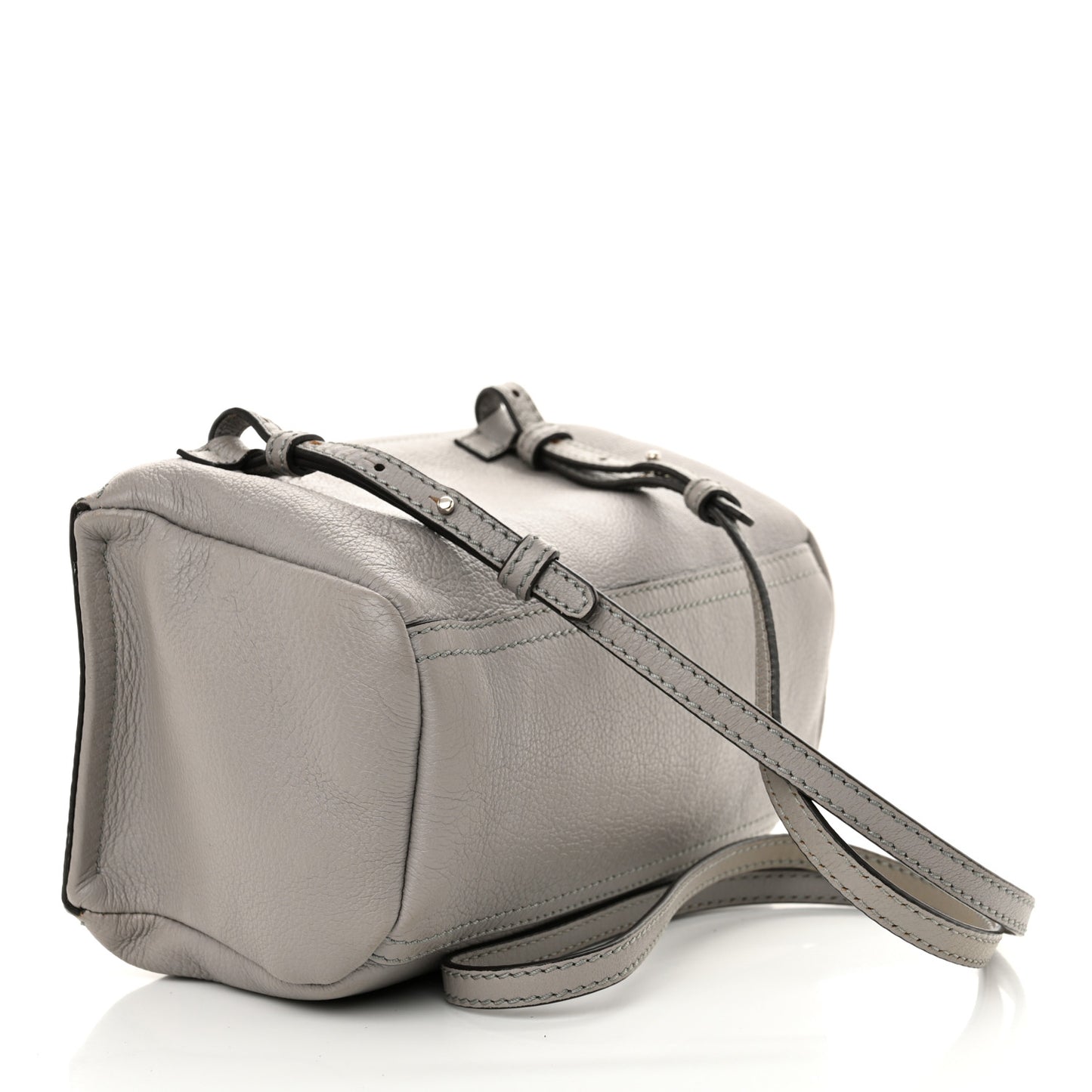 Grained Calfskin Mini Pandora Heather Grey