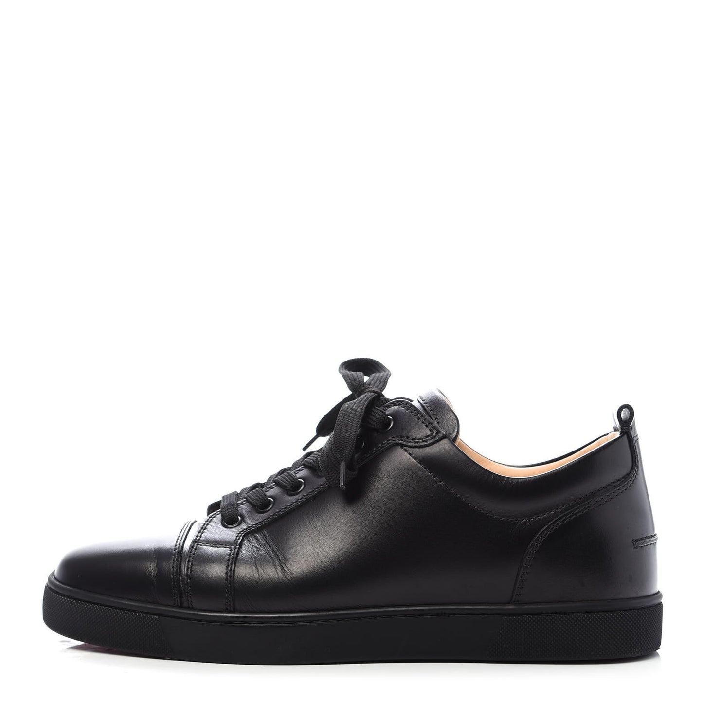 Calfskin Mens Louis Junior Flat Sneakers 43 Black