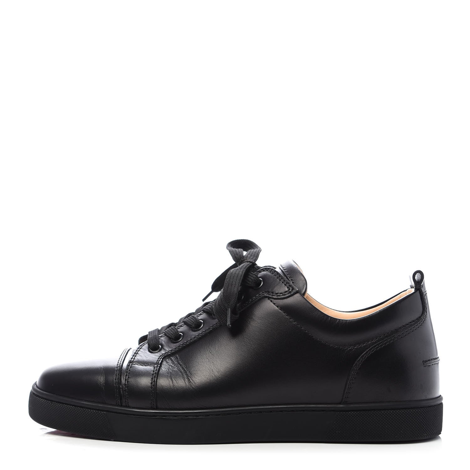 Christian Louboutin Calfskin Mens Louis Junior Flat Sneakers 43 Black 1 of 9
