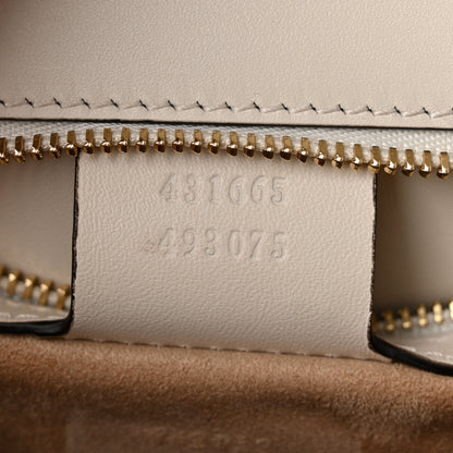 Gucci Calfskin Floral Medium Sylvie Top Handle Bag Off White 7 of 10