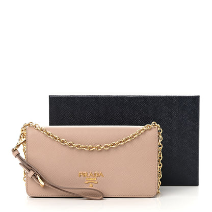 Prada Saffiano Metal Mini Crossbody Bag Cipria 13 of 13