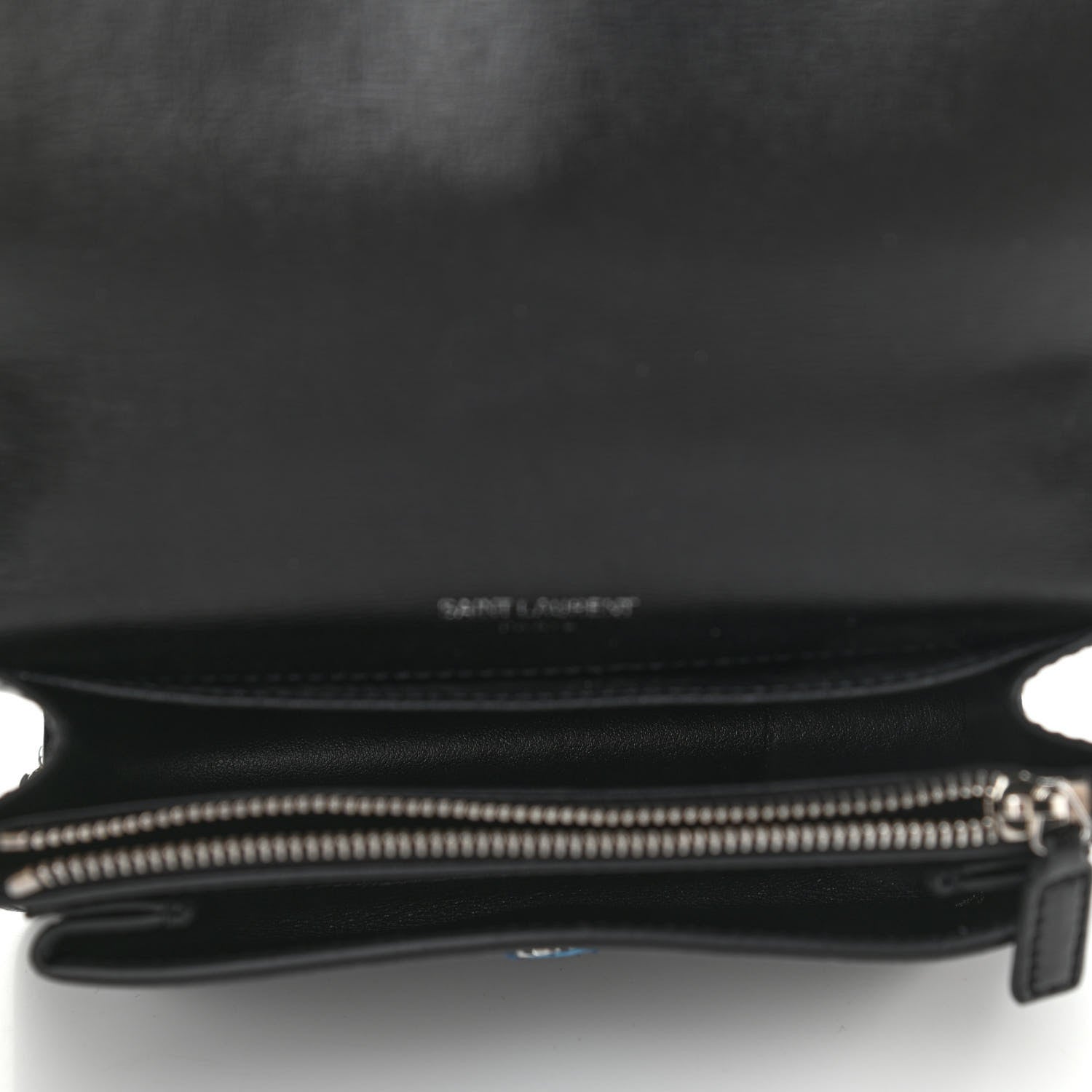 Saint Laurent Calfskin Monogram Sunset Chain Wallet Black 5 of 11