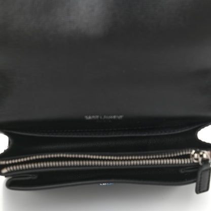 Saint Laurent Calfskin Monogram Sunset Chain Wallet Black 5 of 11