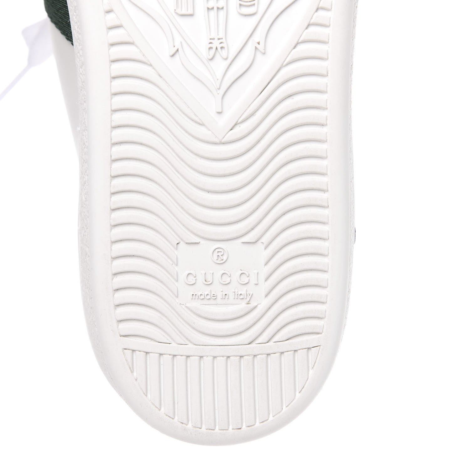 Gucci Calfskin Web Floral Embroidered Womens Ace Sneakers 39.5 White 9 of 10