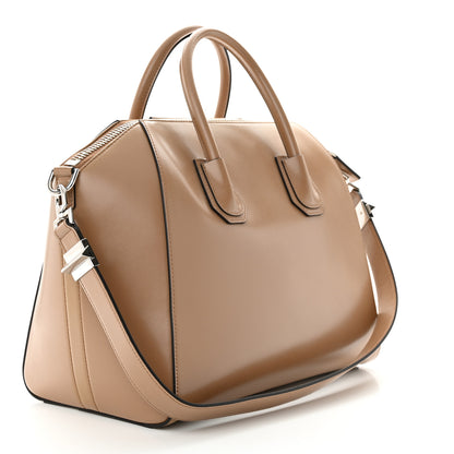 Givenchy Shiny Lord Calfskin Medium Antigona Dark Beige 3 of 13
