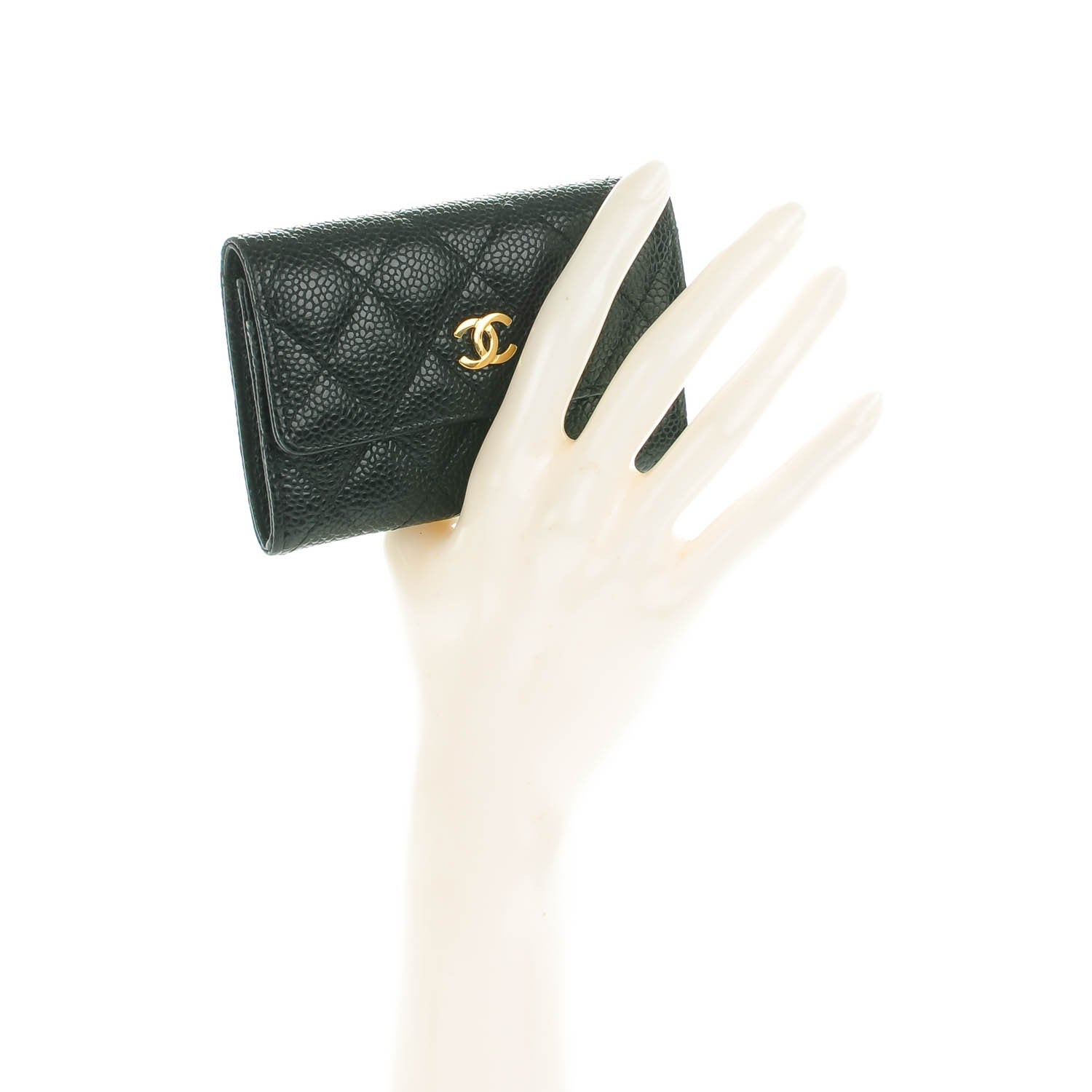 Chanel Caviar Quilted Flap Card Holder Black 2 of 8