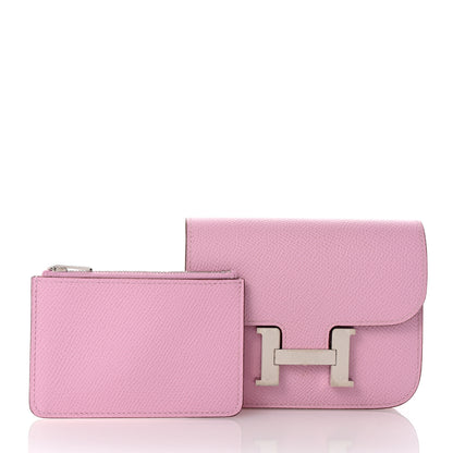 Hermes Epsom Constance Slim Wallet Mauve Sylvestre 3 of 9