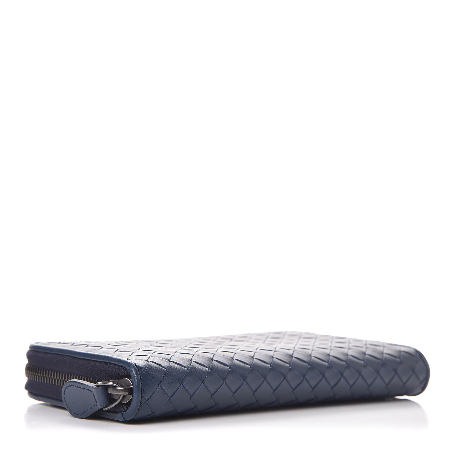 Bottega Veneta Nappa Intrecciato Zip Around Wallet Atlantic 4 of 9
