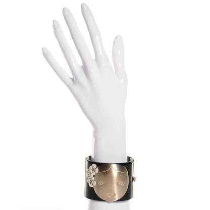 Chanel Resin Matryoshka Doll Cuff Gold Black 2 of 5