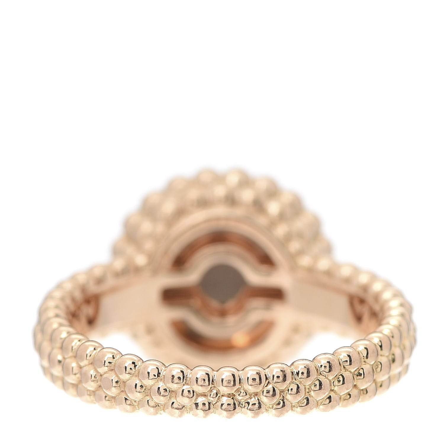Van Cleef & Arpels 18K Rose Gold Carnelian Perlee Couleurs Ring 52 6 4 of 8