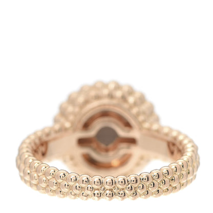 Van Cleef & Arpels 18K Rose Gold Carnelian Perlee Couleurs Ring 52 6 4 of 8