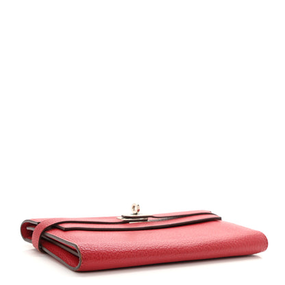 Hermes Chevre Mysore Kelly Longue Wallet Rouge Casaque 4 of 8