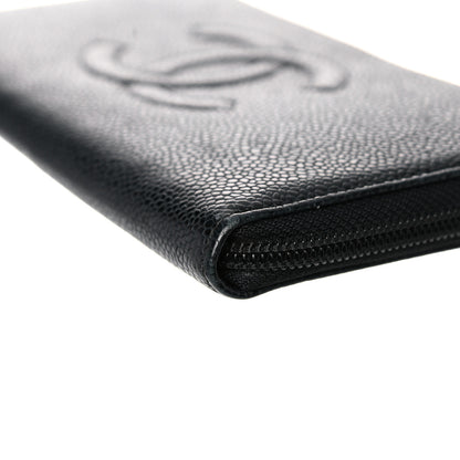 Chanel Caviar Large Timeless CC Zip Around Wallet Black 8 of 15