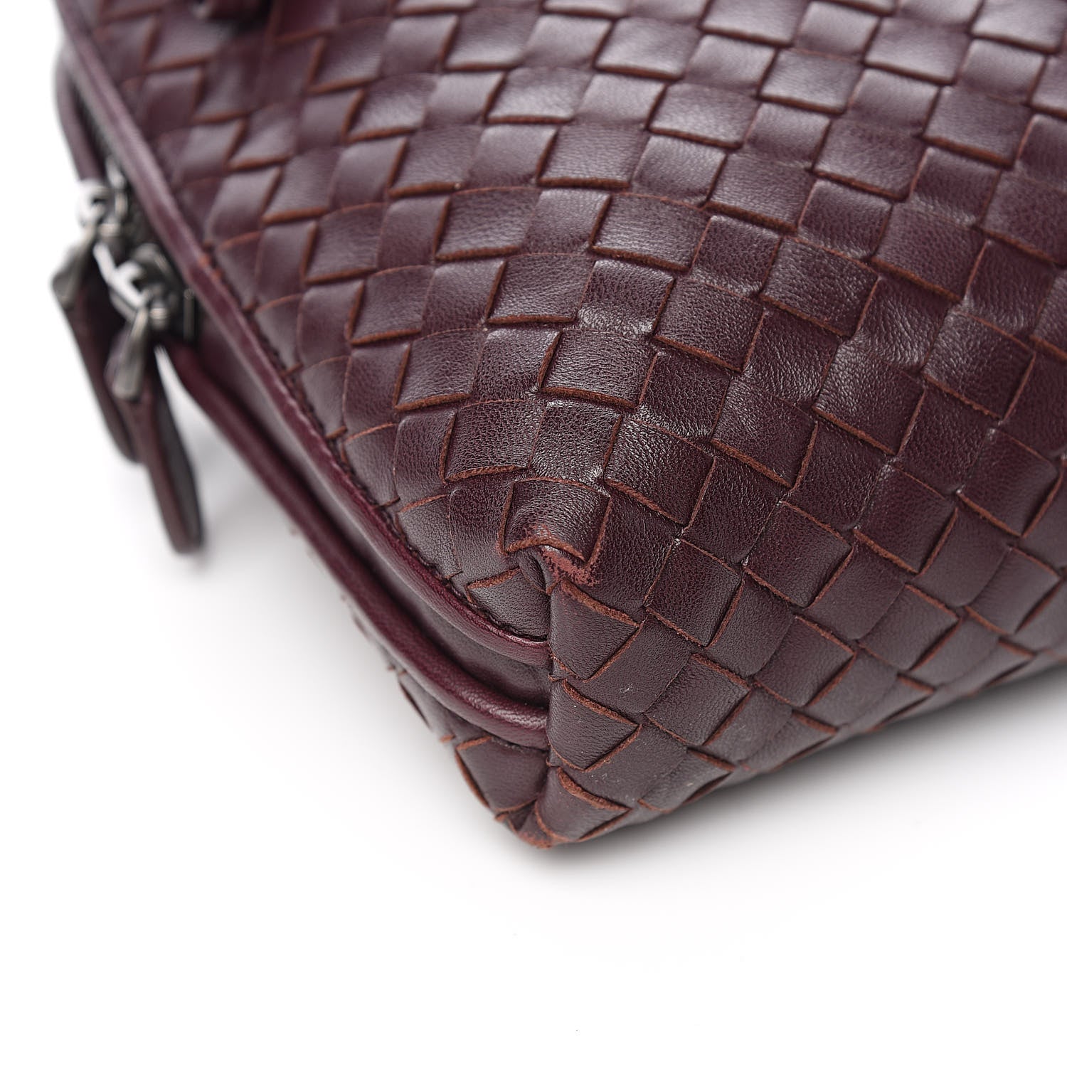 Bottega Veneta Nappa Intrecciato Nodini Crossbody Messenger Aubergine 8 of 14