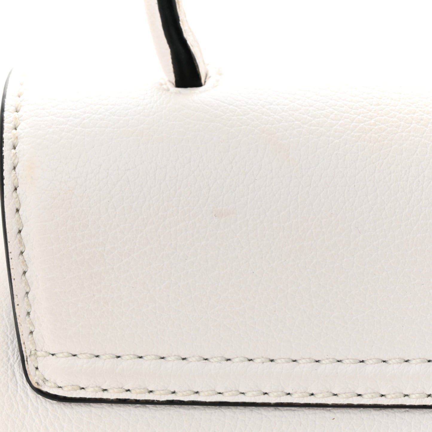 Calfskin Small La Medusa Top Handle Handbag Optical White