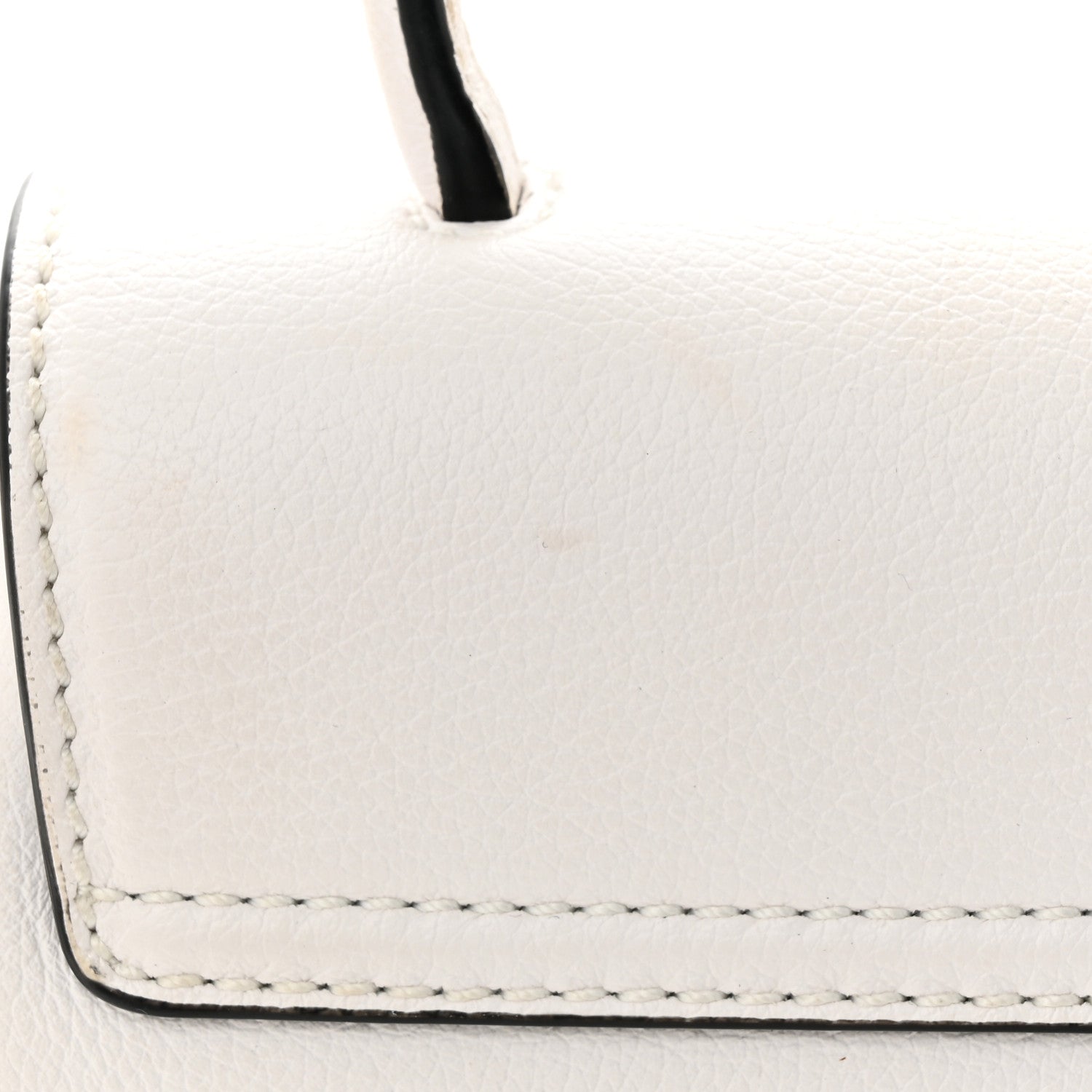 Versace Calfskin Small La Medusa Top Handle Handbag Optical White 11 of 12