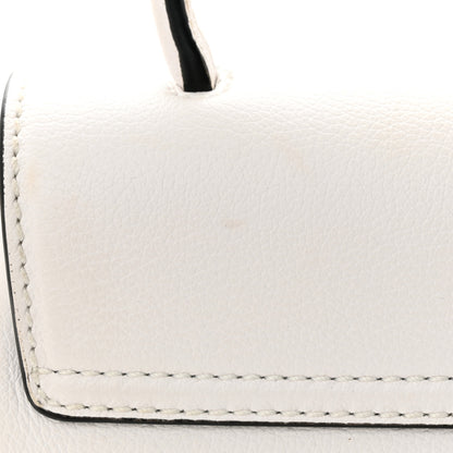 Versace Calfskin Small La Medusa Top Handle Handbag Optical White 11 of 12