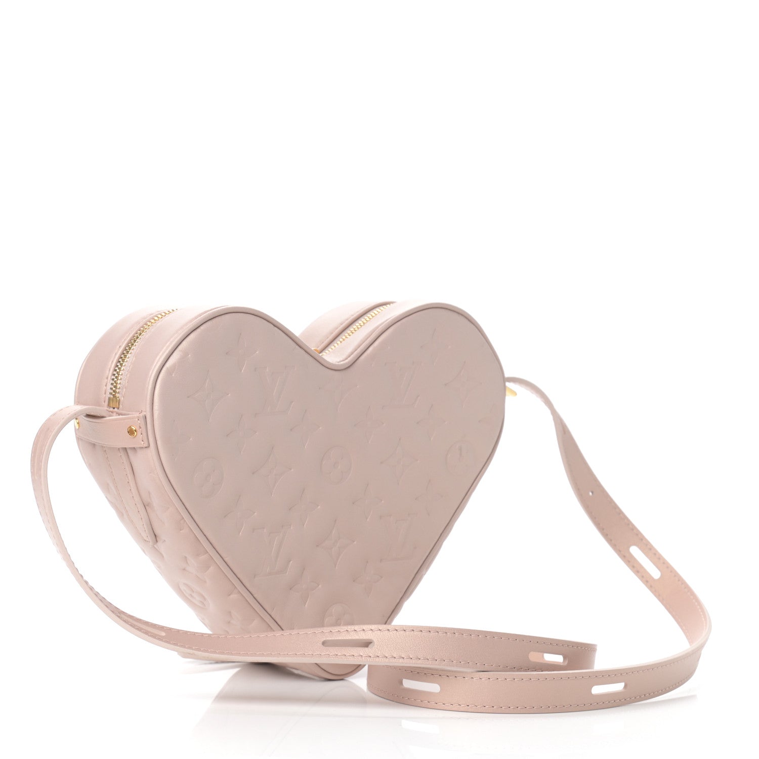 Louis Vuitton Lambskin Embossed Monogram Fall In Love Sac Coeur Light Pink 3 of 8