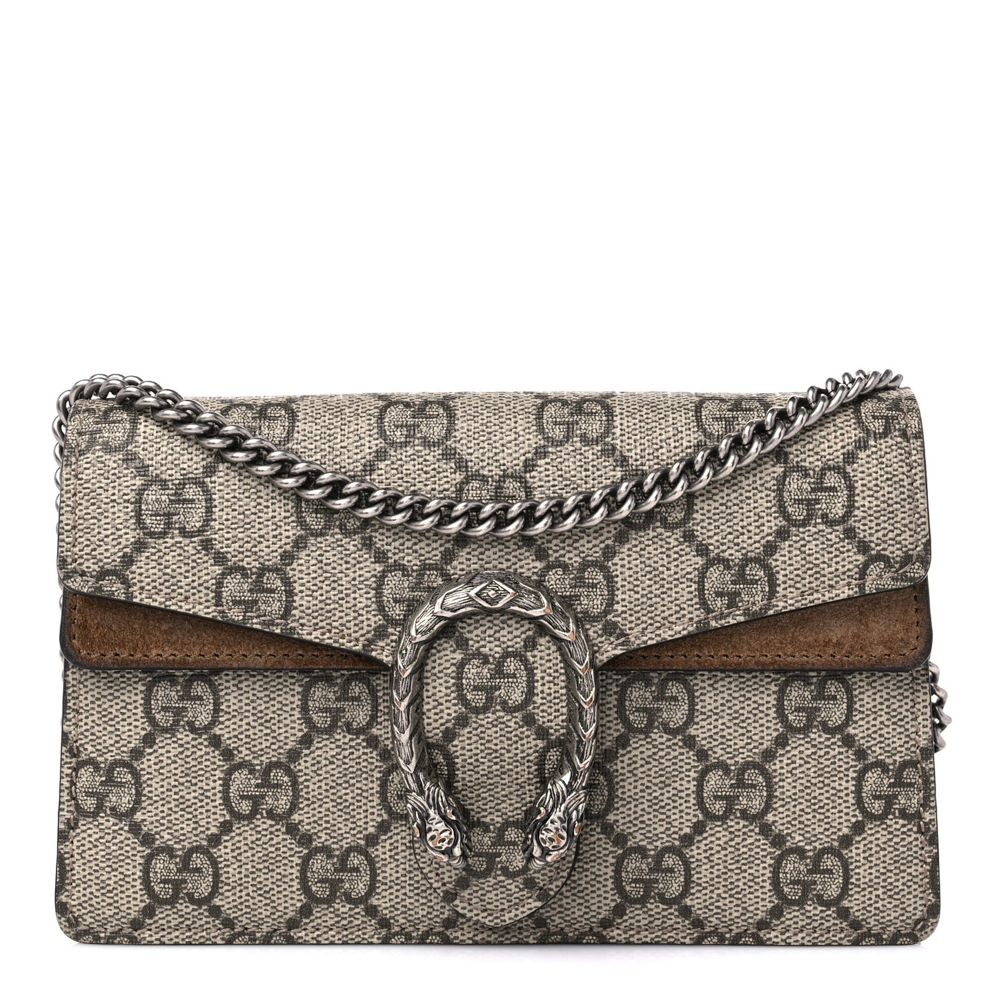 GG Supreme Monogram Super Mini Dionysus Shoulder Bag Taupe