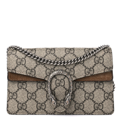 Gucci GG Supreme Monogram Super Mini Dionysus Shoulder Bag Taupe 1 of 12