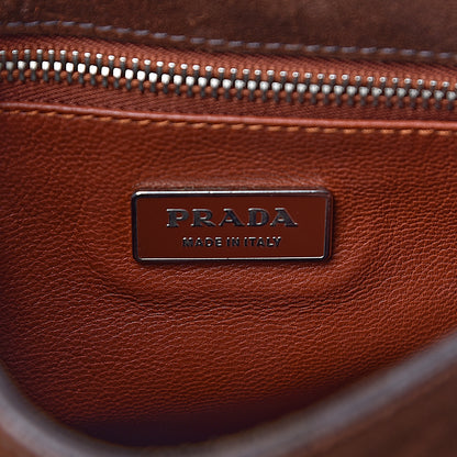 Prada Suede Scamosciato Tassel Crossbody Brown 6 of 11