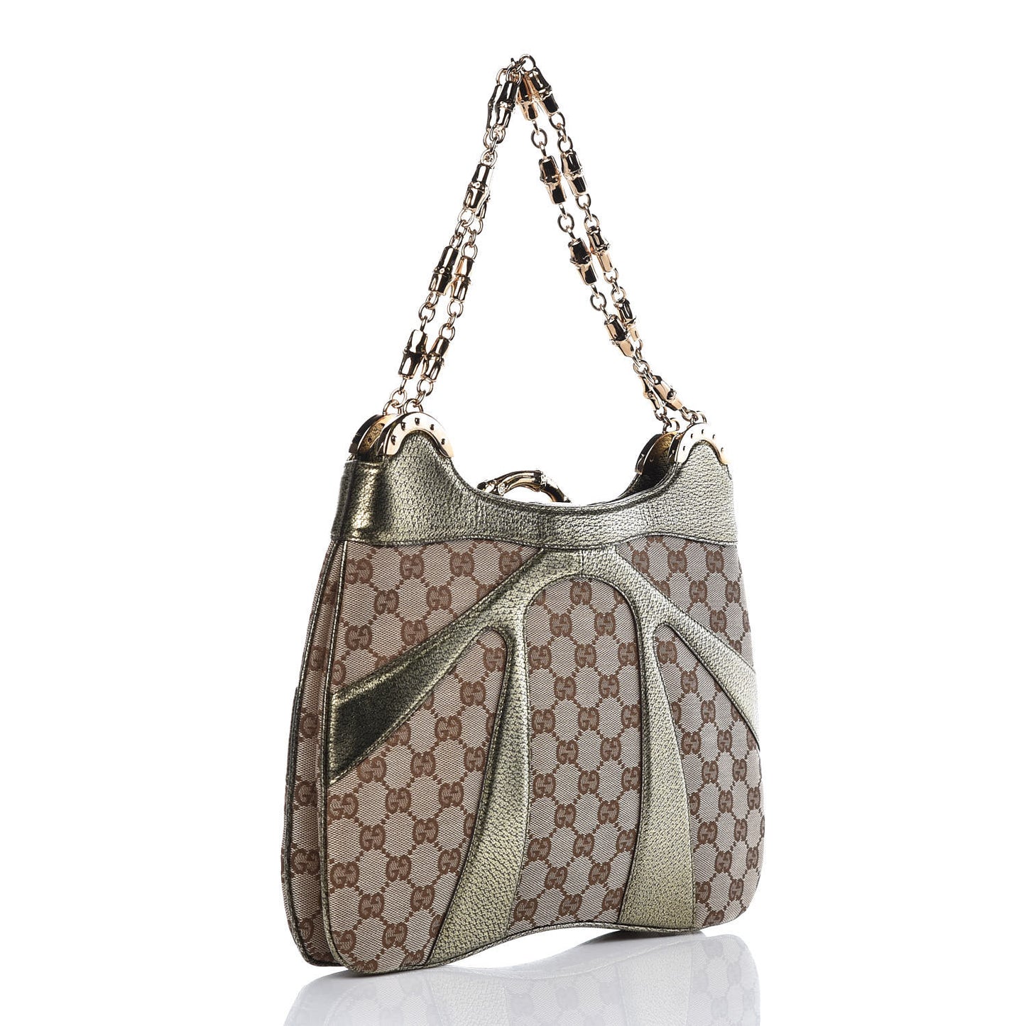 Monogram Bamboo Chain Tom Ford Shoulder Bag Metallic