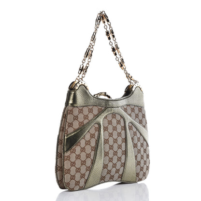 Gucci Monogram Bamboo Chain Tom Ford Shoulder Bag Metallic 3 of 7