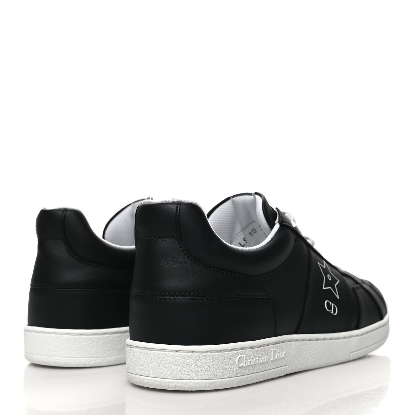 Calfskin Dior Star Low Top Sneakers 39 Black