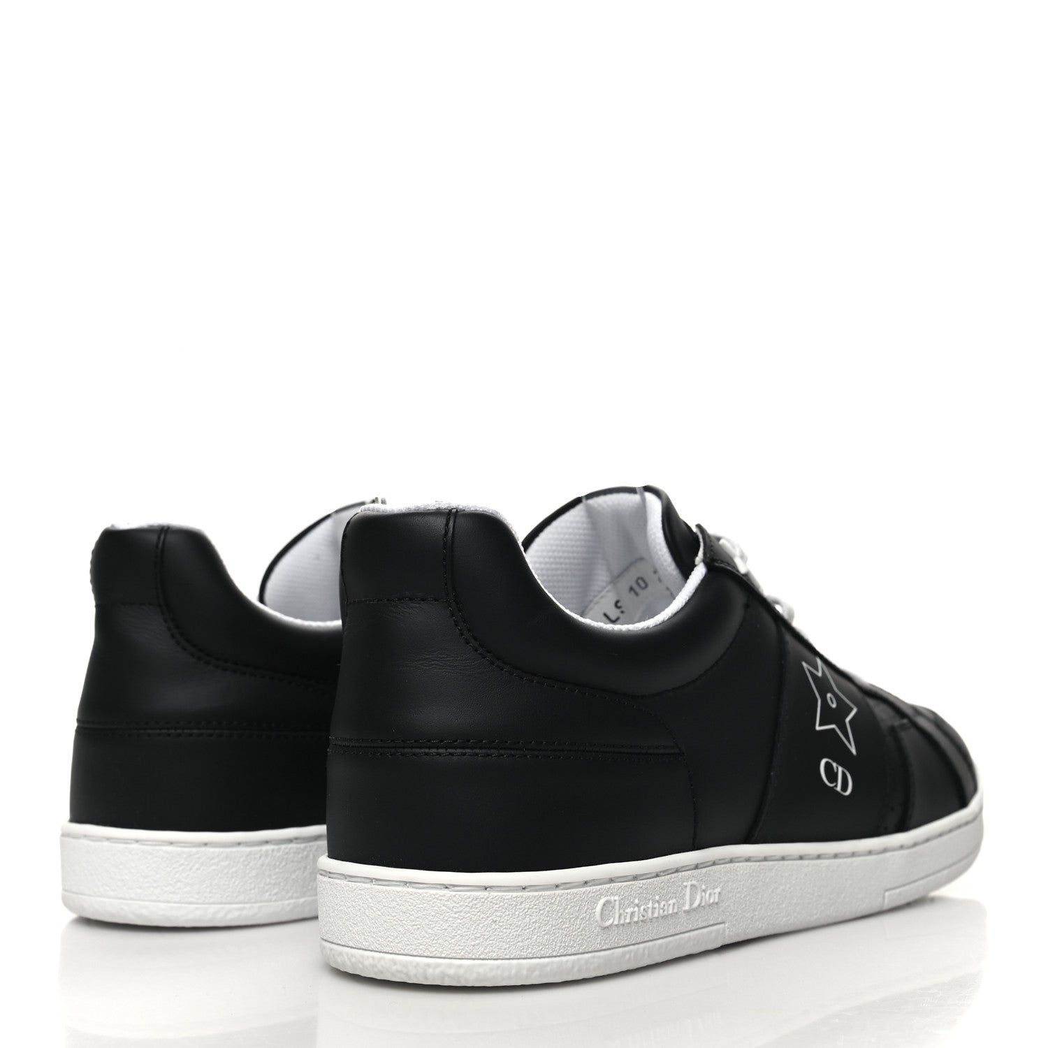 Christian Dior Calfskin Dior Star Low Top Sneakers 39 Black 4 of 8