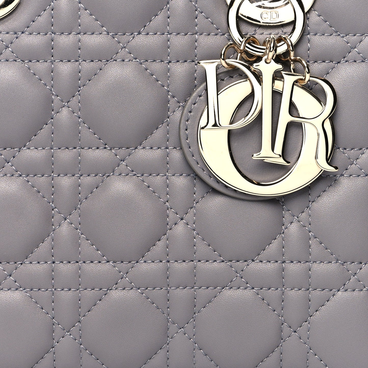 Lambskin Cannage Small My ABCDior Lady Dior Grey