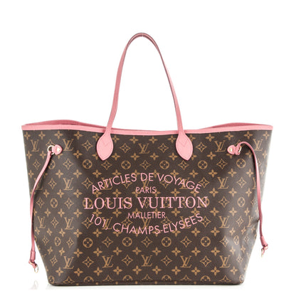 Louis Vuitton Monogram Articles de Voyage Ikat Neverfull GM Rose Velours 1 of 6