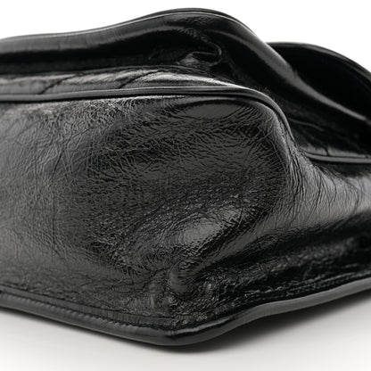 Saint Laurent Crinkled Calfskin Matelasse Monogram Medium Niki Chain Satchel Black 10 of 10