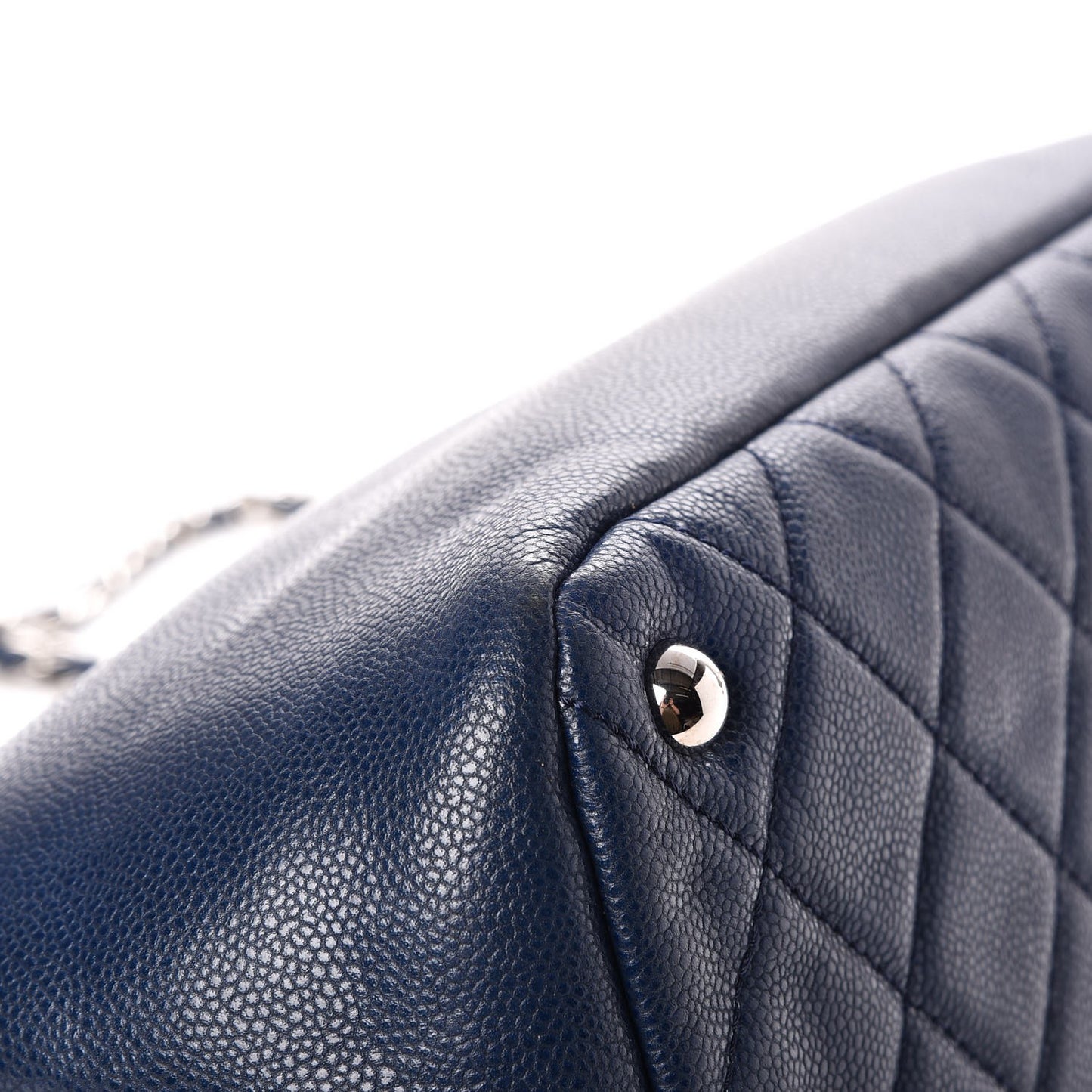 Caviar Timeless CC Soft Tote Navy Blue