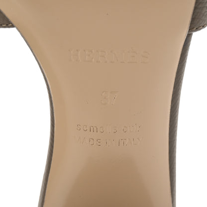 Hermes Epsom Oasis Sandals 37 Etoupe 7 of 10