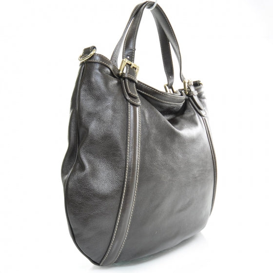 Gucci Leather Medium Britt Bag Dark Brown 2 of 11