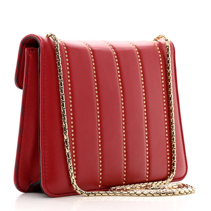 Bulgari Calfskin Star Studded Serpenti Forever Crossbody Bag Red 3 of 10