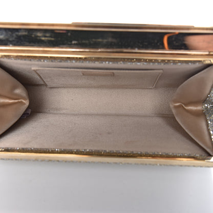Jimmy Choo Glitter Fabric Clutch Champagne 5 of 14