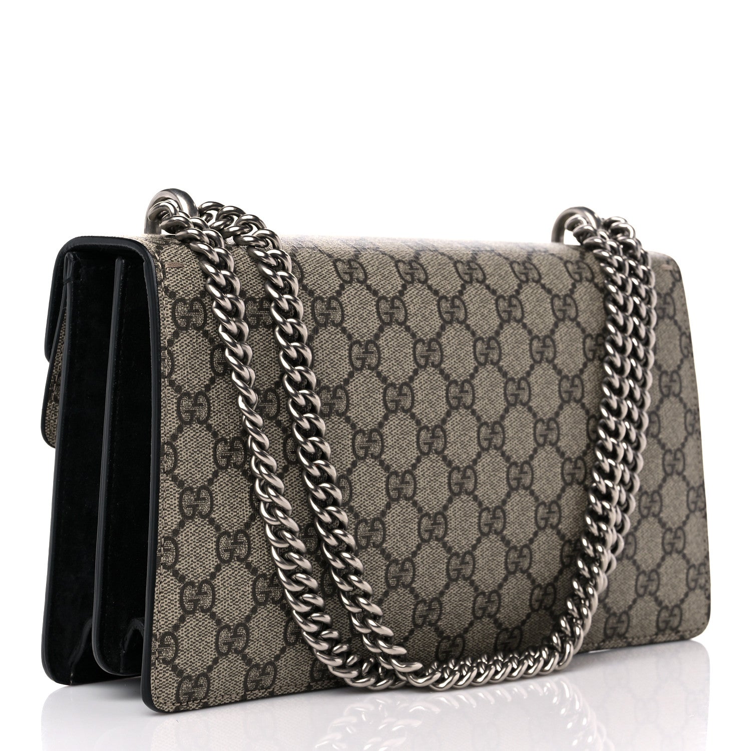 Gucci GG Supreme Monogram Small Dionysus Shoulder Bag Black 3 of 12